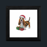 Xmas Lighting Santa Hat Basset Hound Dog Christmas Gift Box<br><div class="desc">Xmas Lighting Santa Hat Basset Hound Dog Christmas _2</div>