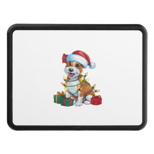 Xmas Lighting Santa Hat Cardigan Welsh Corgi Dog C Hitch Cover