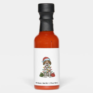 Xmas Lighting Santa Hat English Pointer Dog Christ Hot Sauces