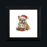 Xmas Lighting Santa Hat French Bulldog Christmas _ Gift Box<br><div class="desc">Xmas Lighting Santa Hat French Bulldog Christmas _1</div>