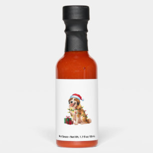 Xmas Lighting Santa Hat Great Pyrenees Dog Christm Hot Sauces