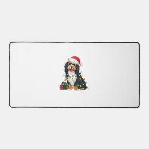Xmas Lighting Santa Hat Havanese Dog Christmas  Desk Mat