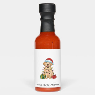 Xmas Lighting Santa Hat Labrador Retriever Dog Chr Hot Sauces
