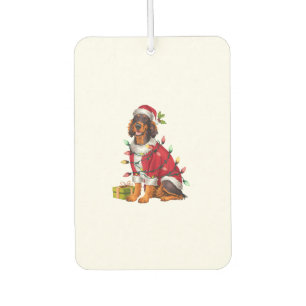 Xmas Lighting Santa Irish Setter Dog Christmas  Air Freshener