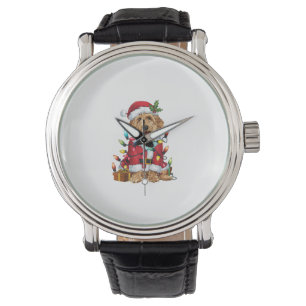 Xmas Lighting Santa Labradoodle Dog Christmas  Watch