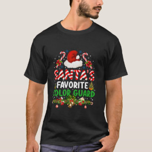 Xmas Lighting Santa s Favorite Color Guard Christm T-Shirt