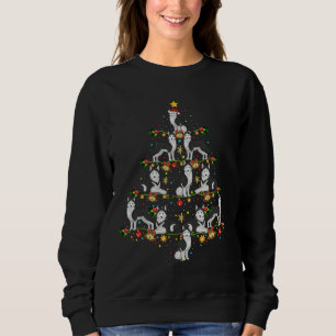Xmas Lighting Santa Siberian Husky Dog Christmas T Sweatshirt