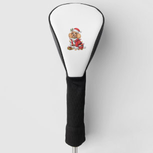 Xmas Lighting Santa Toy Poodle Dog Christmas  Golf Head Cover
