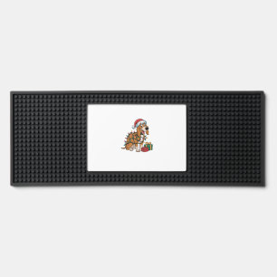 Xmas Lighting Santa Treeing Walker Coonhound Dog C Bar Mat