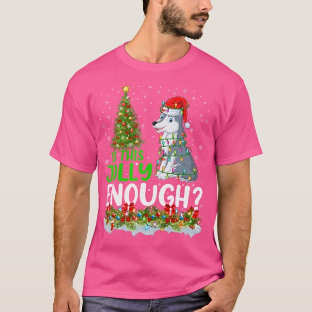 Xmas Lighting Tree Is This Jolly Enough Wolf Chris T-Shirt (Front)