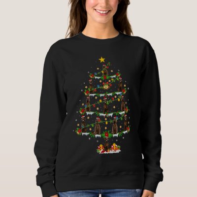 Xmas Lights Irish Setter Dog Christmas Tree Sweatshirt