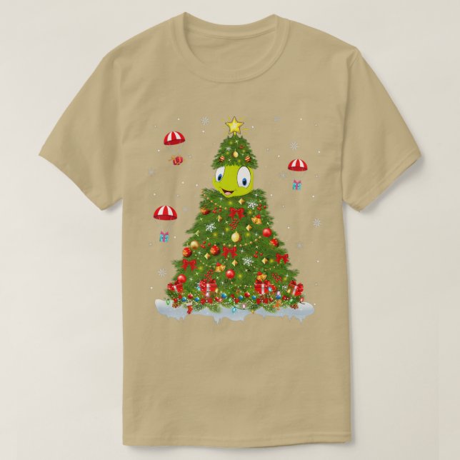 Xmas Lights Matching Family Funny Dragonfly Christ T-Shirt (Design Front)