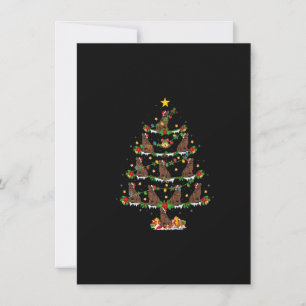 Xmas Lights Newfoundland Dog Christmas Tree Premiu Invitation