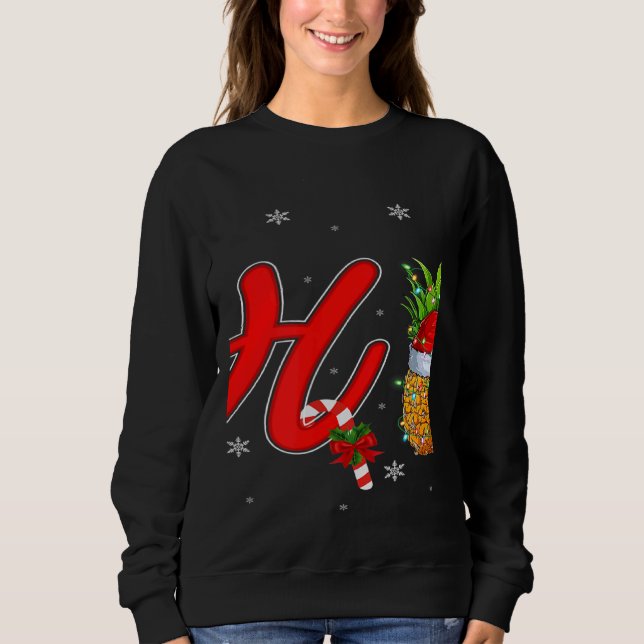 Xmas Lights Pineapple Ho3 Ho Ho Ho Pineapple Chris Sweatshirt (Front)