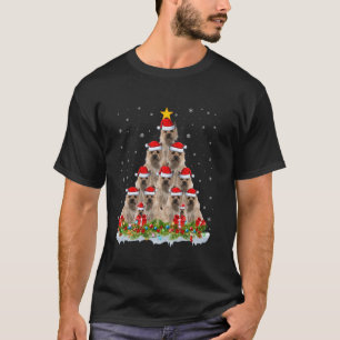 Xmas Lights Santa Great Dane Dog Christmas Tree Lo T-Shirt