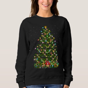 Xmas Lights Santa Pterodactyl Dinosaur Bird Christ Sweatshirt