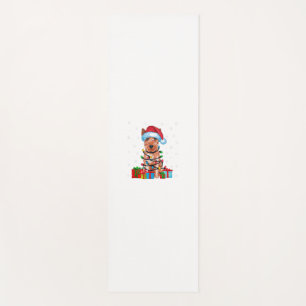 Xmas Lights Santa Soft Coated Wheaten Terrier Dog Yoga Mat