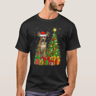 Xmas Lights Staffordshire Bull Terrier Dog Christm T-Shirt