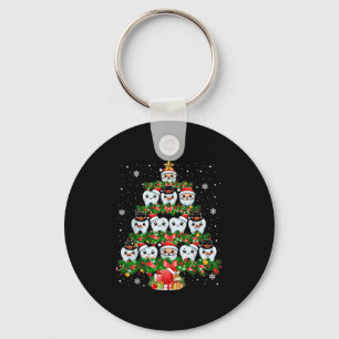 Xmas Lights Teeth Doctor Dentist Tooth Teeth Chris Keychain