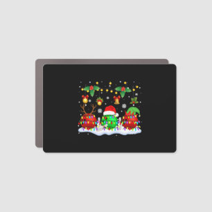 Xmas Lights Three Reindeer Bowling Balls Player Car Magnet