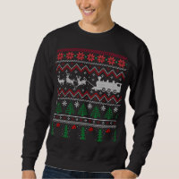 Xmas Locomotive Model Train Ugly Christmas Sweater