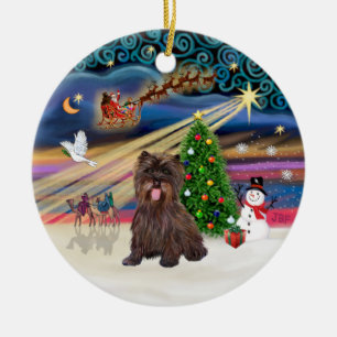 Xmas Magic - Brindle Cairn Terrier #18 Ceramic Ornament