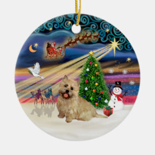 Xmas Magic - Cairn Terrier (wheaten 13) Ceramic Ornament