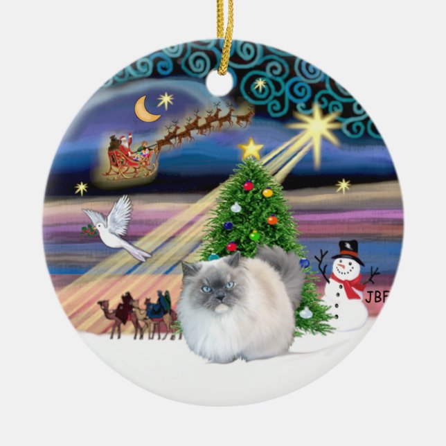 Xmas Magic - Himalayan Ceramic Ornament (Front)