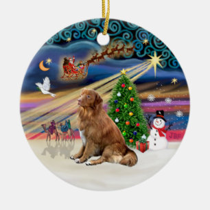 Xmas Magic - Nova Scotia Duck Tolling Retriever Ceramic Ornament