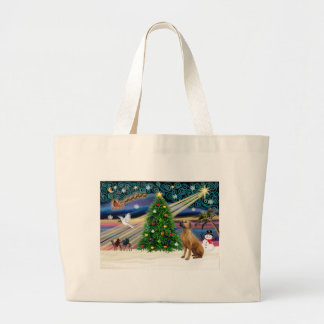 Xmas Magic-Rhodesian Ridgeback-lkup Large Tote Bag