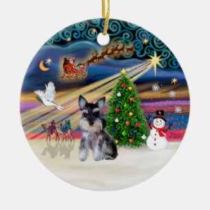 Xmas Magic - Schnauzer Puppy (Z) Ceramic Ornament