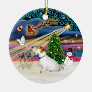 Xmas Magic - Sealyham Terrier (L-sit) Ceramic Ornament