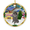 Xmas Magic - Silver Toy Poodle ornament