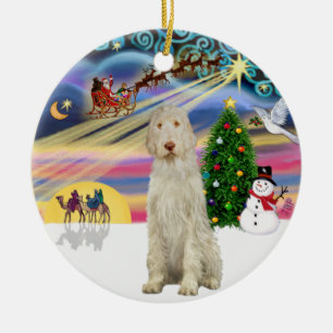 Xmas Magic - Spinone Italiano 11 Ceramic Ornament