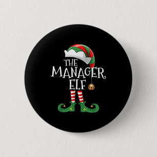 Xmas Manager Elf Matching Family Group Christmas E Button