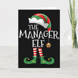 Xmas Manager Elf Matching Family Group Christmas E Card