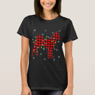 Xmas Matching Family Buffalo Plaid Basenji Christm T-Shirt
