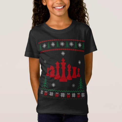 Xmas Matching Family Chess Lover Ugly Christmas Sw T_Shirt