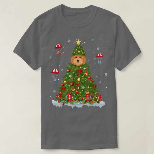 Xmas Matching Family Funny Goldendoodle Dog Christ T-Shirt (Design Front)