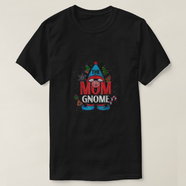 Xmas Matching Family Pajama The Mom Gnome Christma T-Shirt (Design Front)