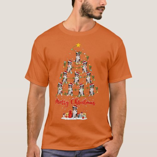 Xmas Matching Santa Australian Shepherd Dog Christ T_Shirt