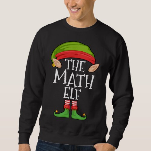 Xmas Math Elf Matching Kids Christmas Family Elf Sweatshirt