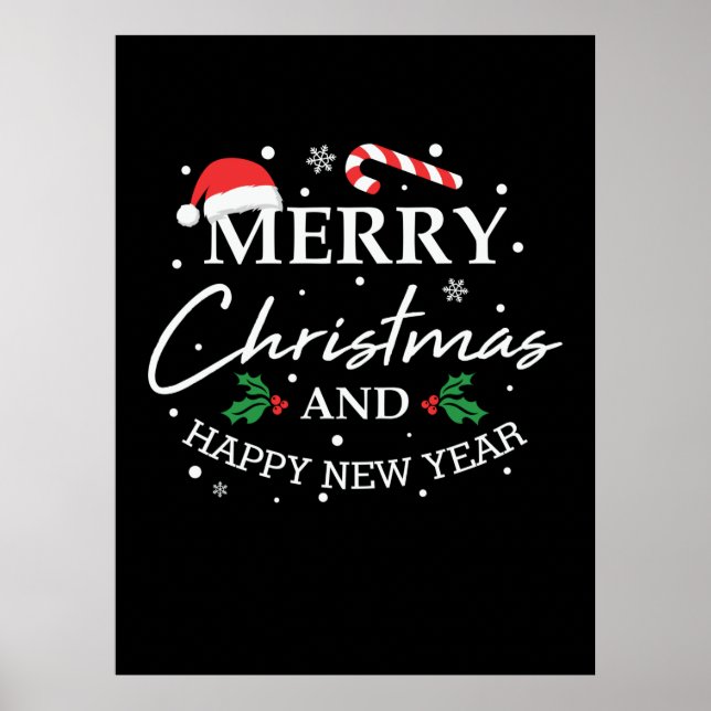 Xmas Merry Christmas And Happy New Year Poster (Front)