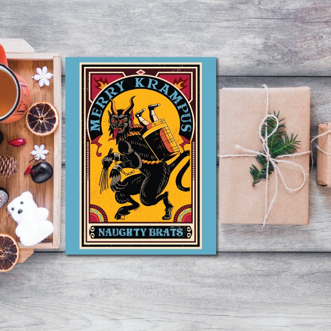 Xmas Merry Krampus Naughty Brats Circus Poster  Holiday Card (Creator Uploaded)