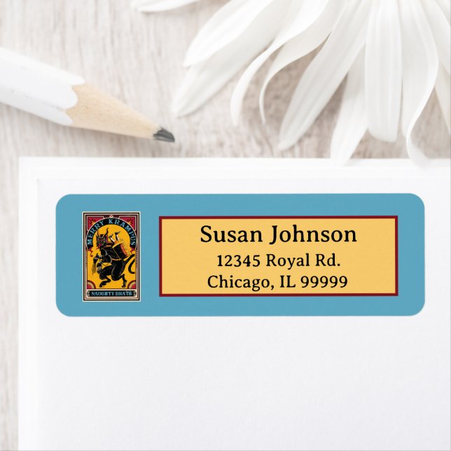 Xmas Merry Krampus Naughty Brats Circus Poster  Label (Insitu)