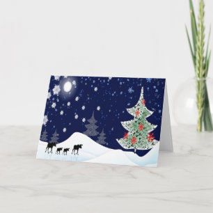 Xmas Moose Holiday Card