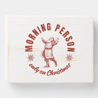 XMas morning Wooden Box Sign