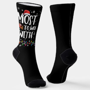 Xmas Most Likely To Work Out With Santa Family Socks