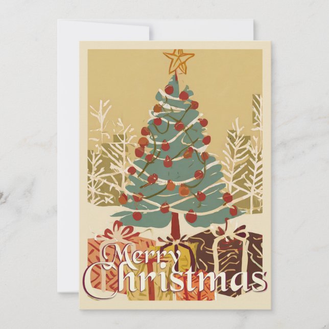 Xmas Motif, with Presents Under the Christmas Tree (Front)