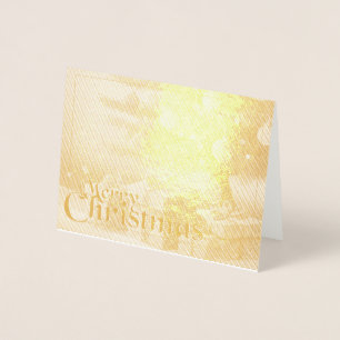 Xmas Motif, with Presents Under the Christmas Tree Foil Card